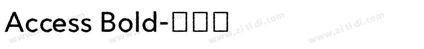 Access Bold字体转换